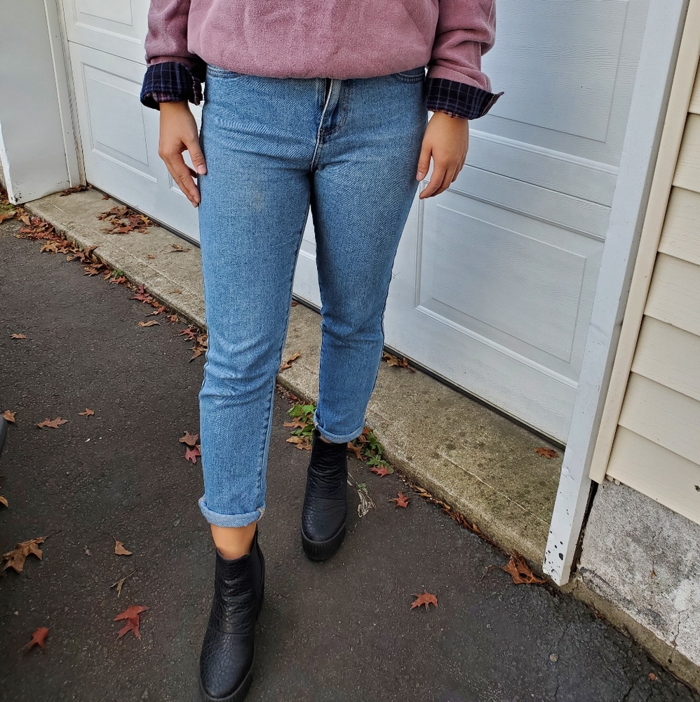 Topshop Black Platform Boots